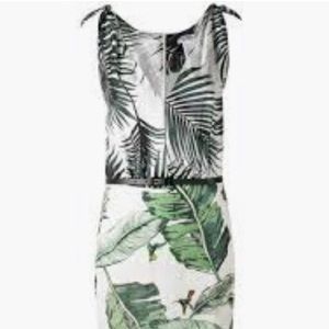 Max Mara Palm Contrast Print Dress, Size 4